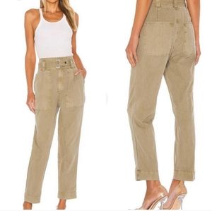 REVOLVE PISTOLA ARI HIGHWAISTED PAPERBAG KHAKI CARGO PANTS